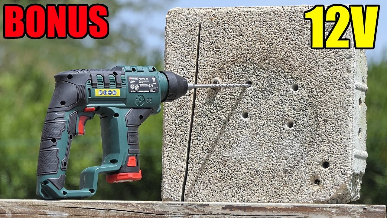 PARKSIDE marteau perforateur 12V X12VTEAM LIDL PBHA 12 A1 Bonus foret 12mm + bois