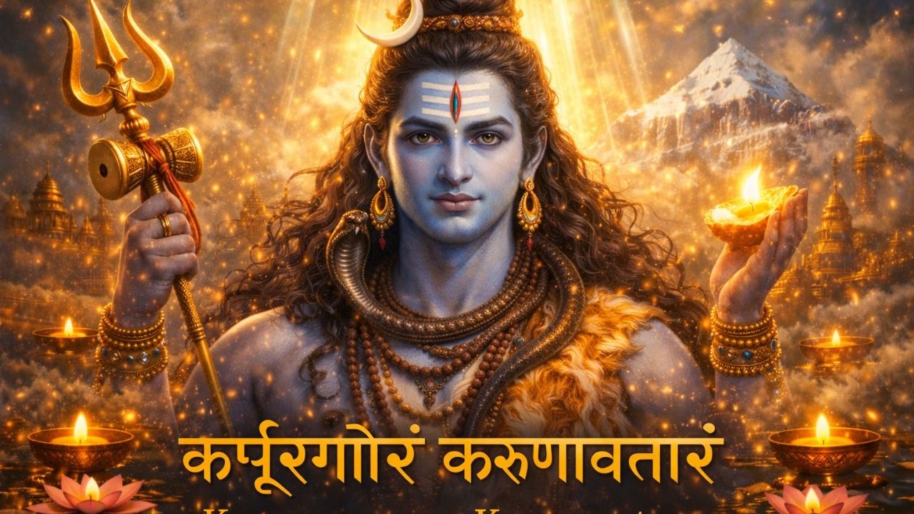 कर्पूरगौरं करुणावतारं | भगवान शिव स्तुति | शांति, करुणा और ध्यान