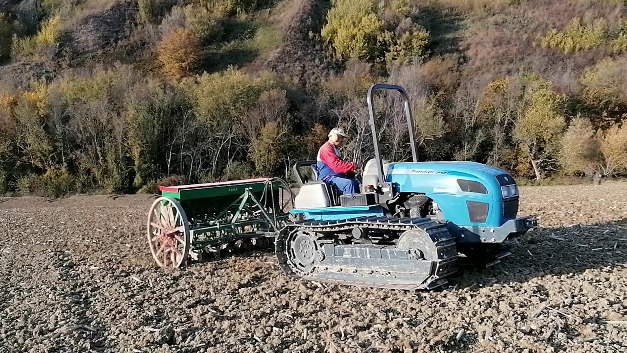 Semina grano duro con new Trekker 70 F +seminatrice S.A.M.A