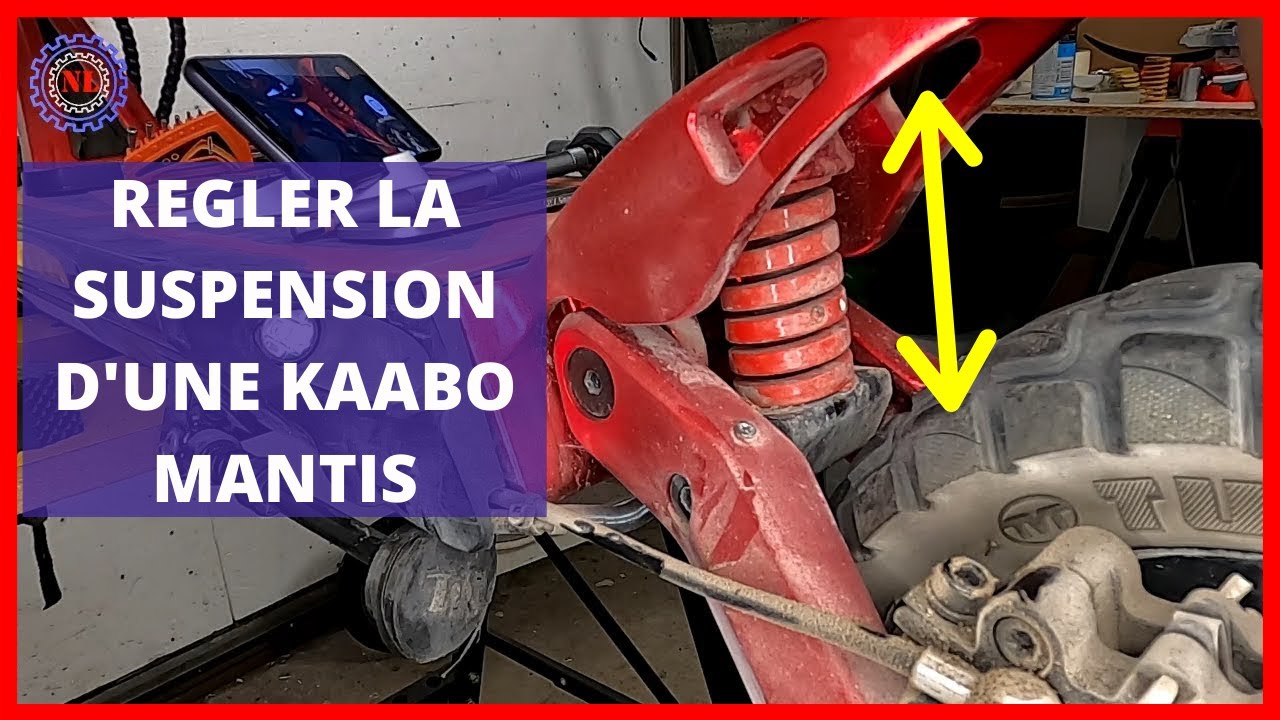 KAABO MANTIS COMMENT REGLER L'AMORTISSEUR  DE SA TROTTINETTE ELECTRIQUE #KAABO