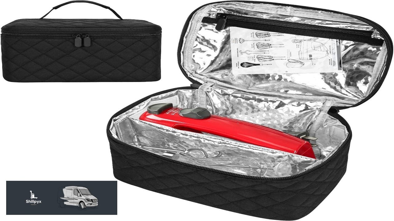 Quilted Electric Hand Mixer Carrying Bag for KitchenAid 5 6 7 9 Ultra Power Speed
