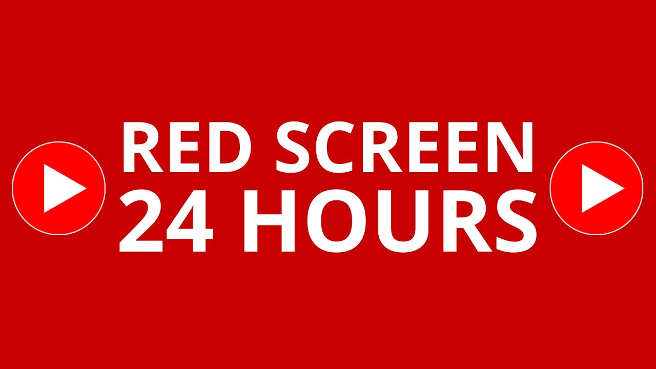 🔴 Red Screen 24 Hours | Red Screensaver | Red Background | Red Light for Sleep [NO MIDDLE ADS]