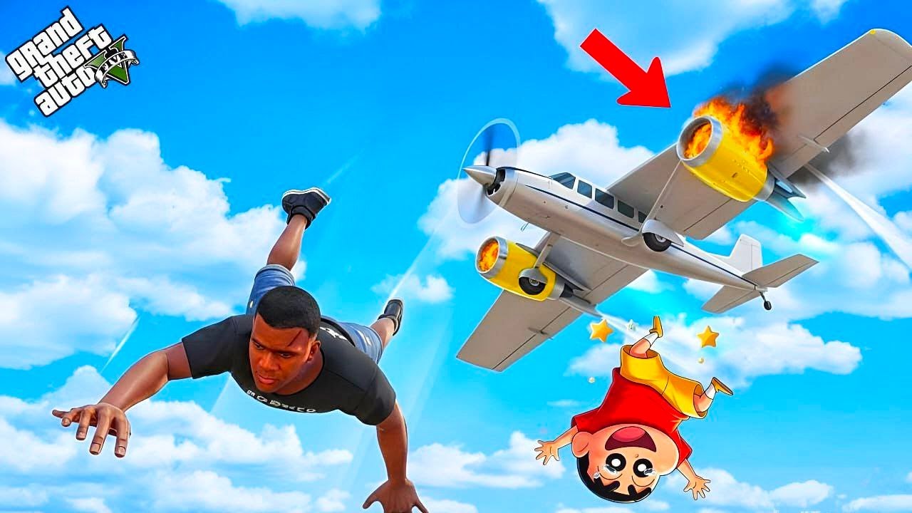 GTA 5 – Shinchan & Franklin Shocked by Small Flight Accident! | Tamil Mod Gameplay | GTA ASURAN