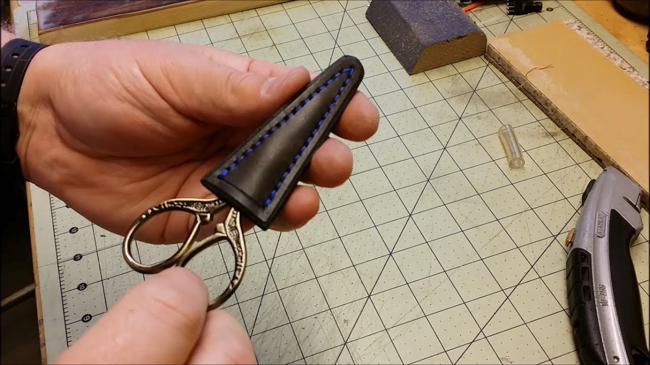 Embroidery Scissors Leather Sheath - A Beginner Leather Project