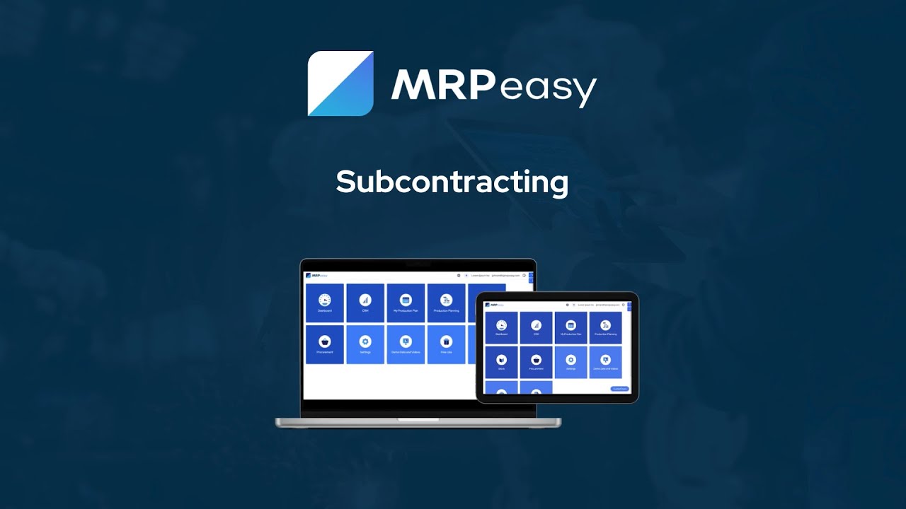MRPeasy Demo - Subcontractor Management