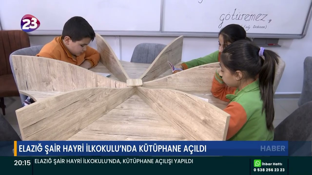 ELAZIĞ ŞAİR HAYRİ İLKOKULU’NDA KÜTÜPHANE AÇILDI