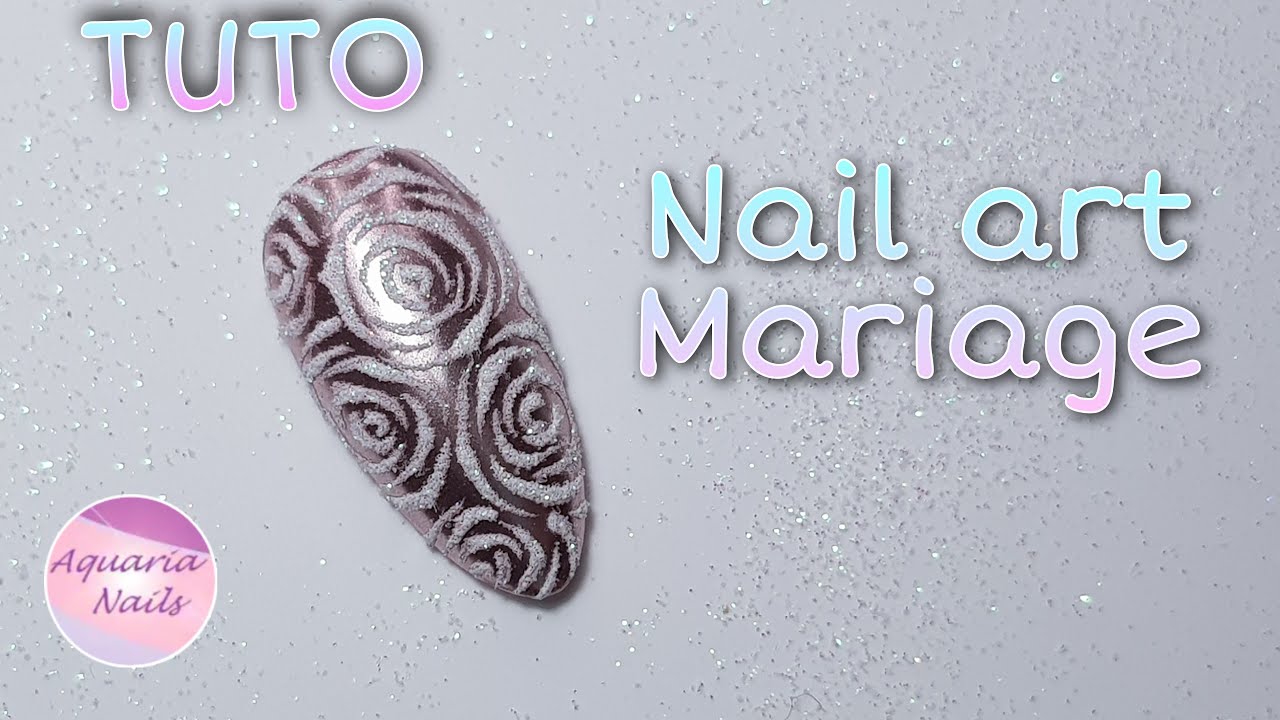TUTO nail art mariage miroir et effet sucre
