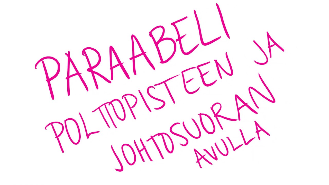 Paraabeli polttopisteen ja johtosuoran avulla