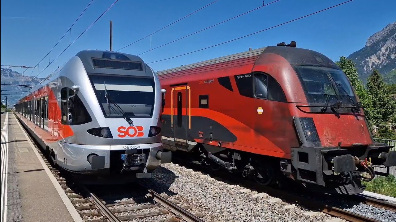 Züge in der Schweiz: SBB, SOB Südostbahn, Railjet der ÖBB, ICE der DB, #züge #schweiz #sbb #sob #öbb