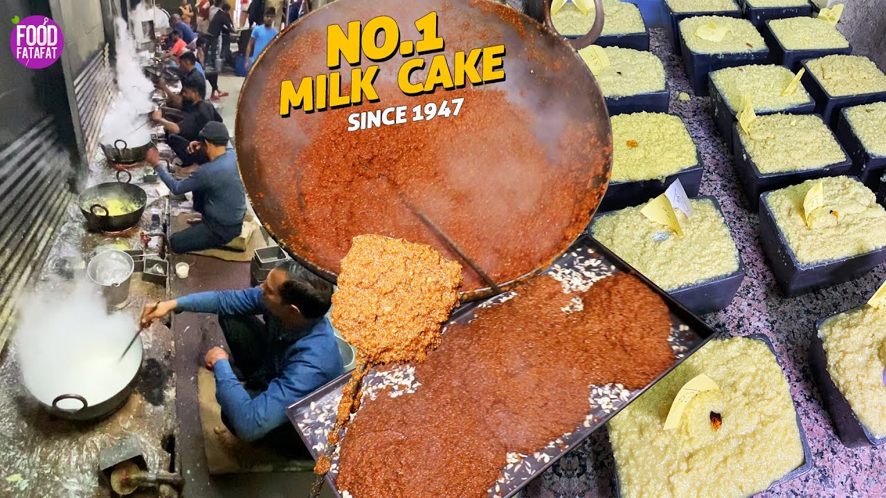 No.1 Milk Cake, Sohan Halwa Of Alwar👌🏻👌🏻हज़ारों लीटर दूध  से बनाया जाता है Milk Cake🤩🤩Food Factory