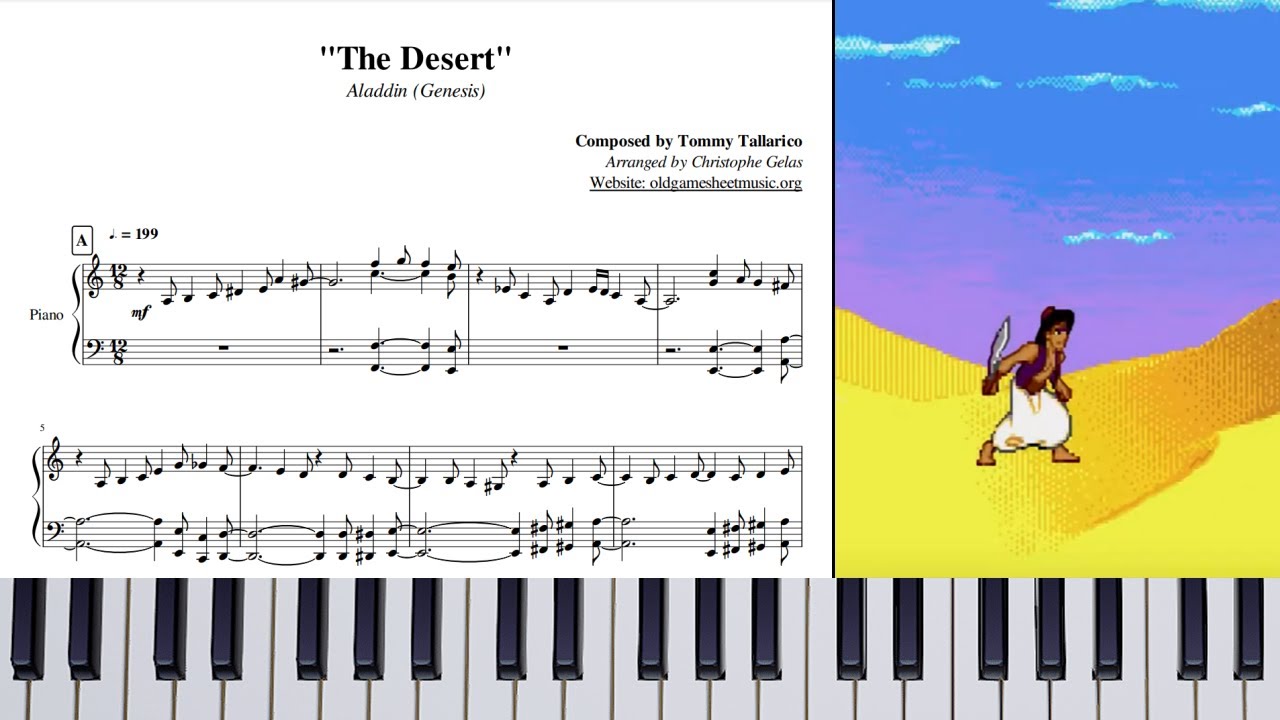 Aladdin - The Desert | Piano 🎹 (Sheet Music)