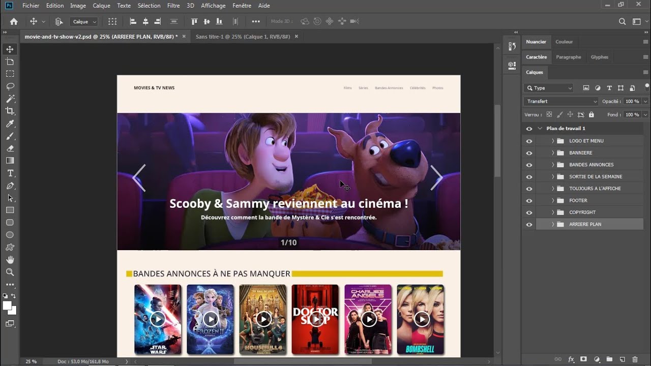 Web Design moderne sur Photoshop CC