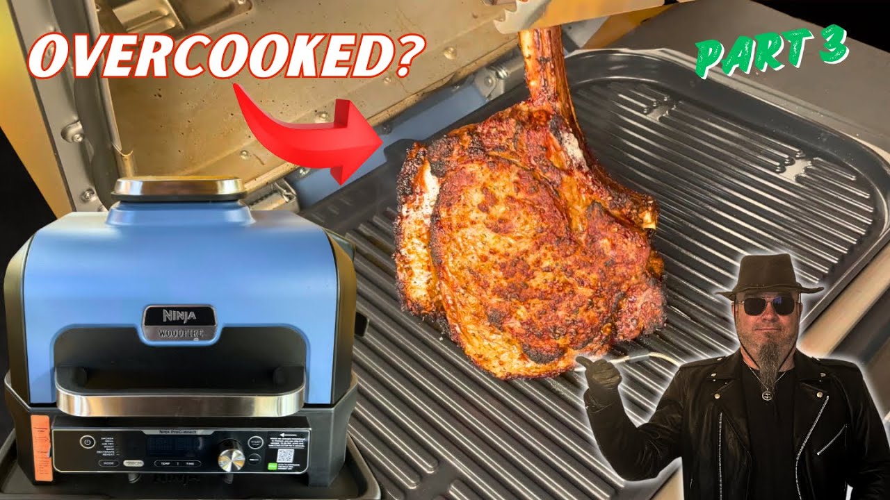 Обзор электрического гриля-барбекю и коптильни Ninja Woodfire Pro XL, часть 3 | Tomahawk Steak On...