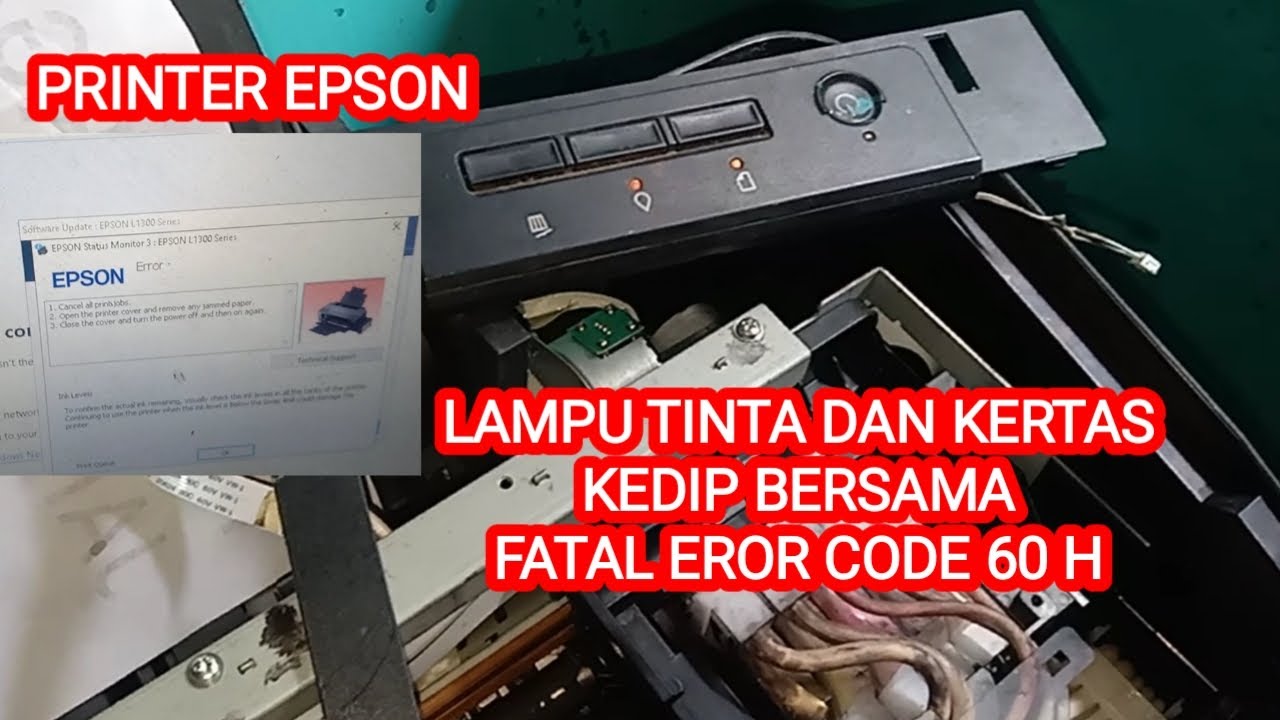 Epson l1300 lampu tinta dan kertas kedip bersama