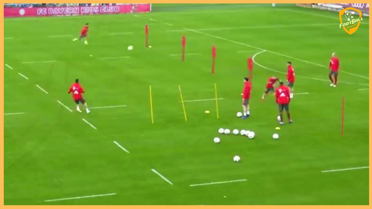 Bayern Munich - 5 Players Finishing Drill & Passing Combinatios With Finishing