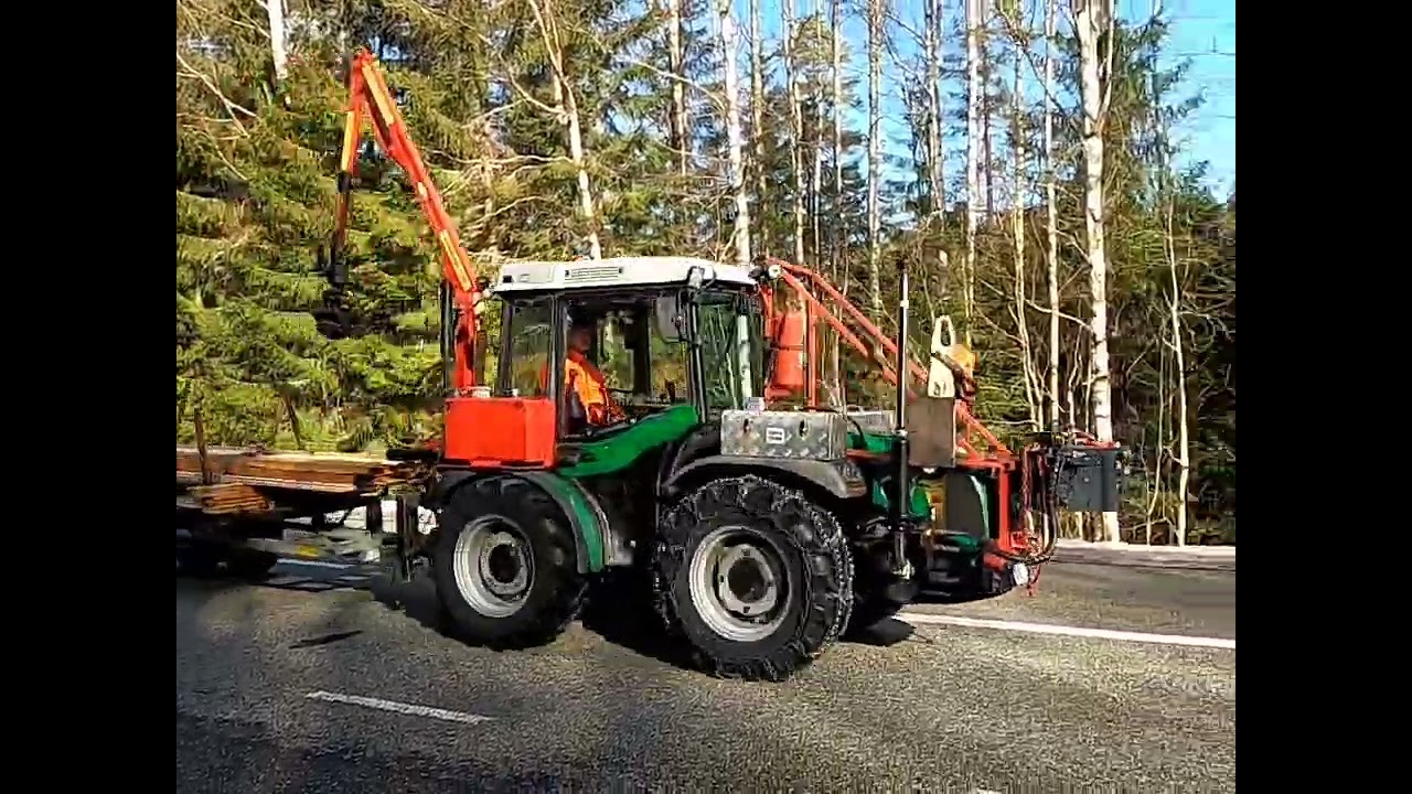 Moving a forest cabin.