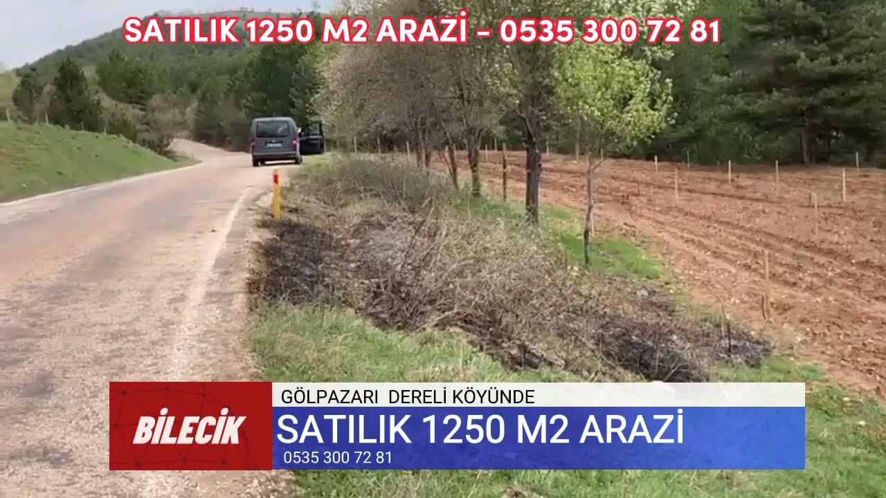 BİLECİK GÖLPAZARİ DERELİ KÖYÜNDE SATILIK 1250 M2 ARAZİ #SATILDI#
