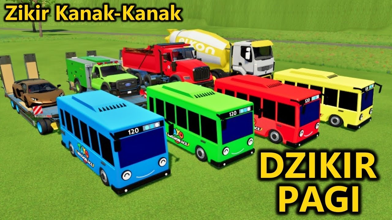 DZIKIR PAGI ANAK - ANIMASI MOBIL POLISI, AMBULANCE, BUS, TRUK MOLEN, TRUK PEMADAM KEBAKARAN - FS22
