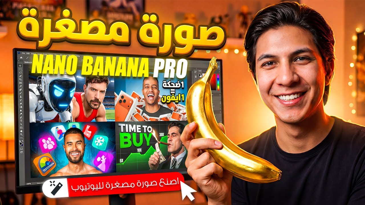جربت NANO BANANA PRO الجديد… وطلع أخطر أداة لعمل صور مصغرة احترافية! 🤯