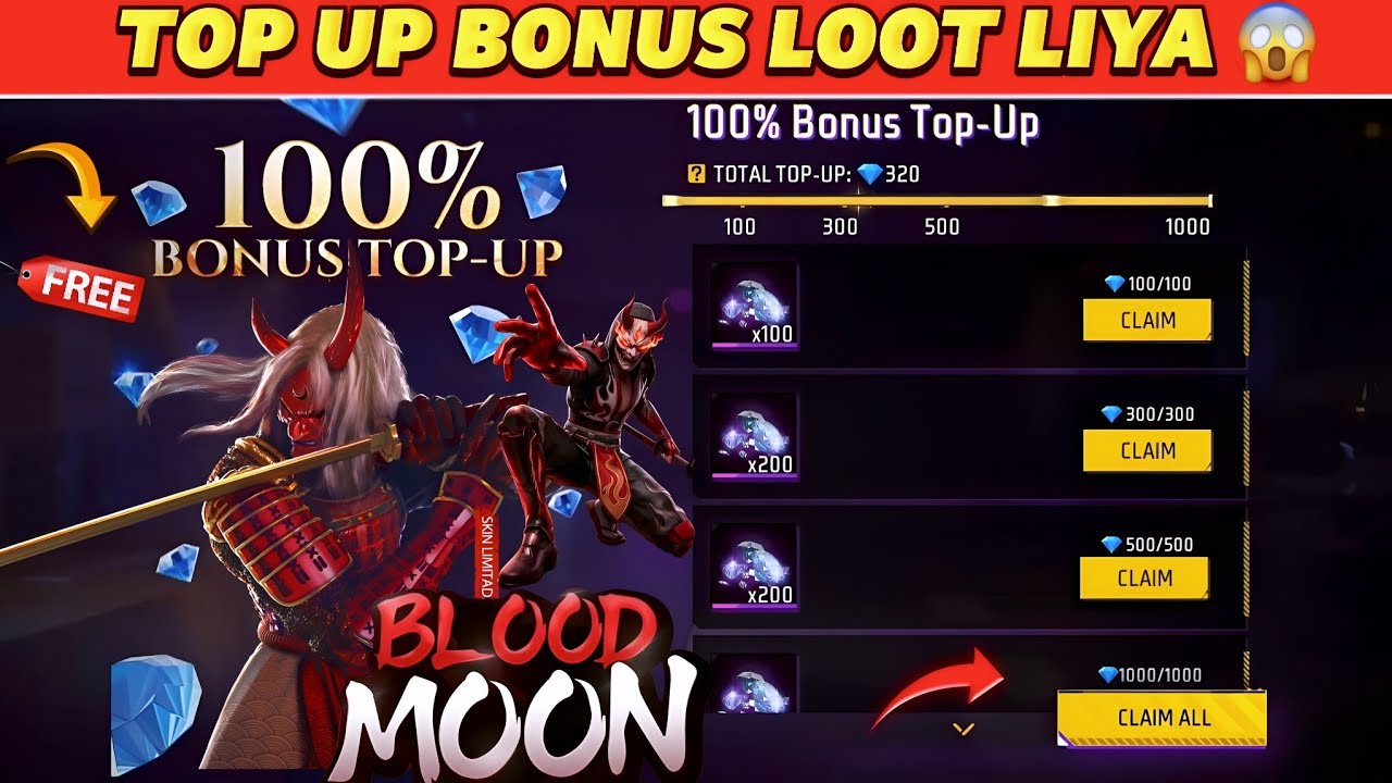 CONFIRMED DATE! 💥 100% BONUS TOP UP EVENT FREE FIRE 💎 FREE FIRE NEW EVENT 🔥