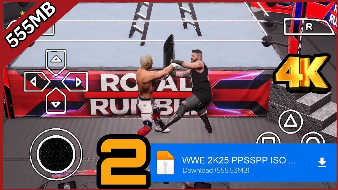 WWE 2K25 Mobile PPSSPP Updated Roster For Android | September Textures