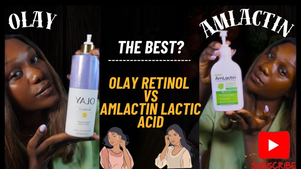OLAY RETINOL BODY LOTION VS AMLACTIN LACTIC ACID 12% BODY LOTION|HONEST REVIEW|BRIGHTENING OR NOT