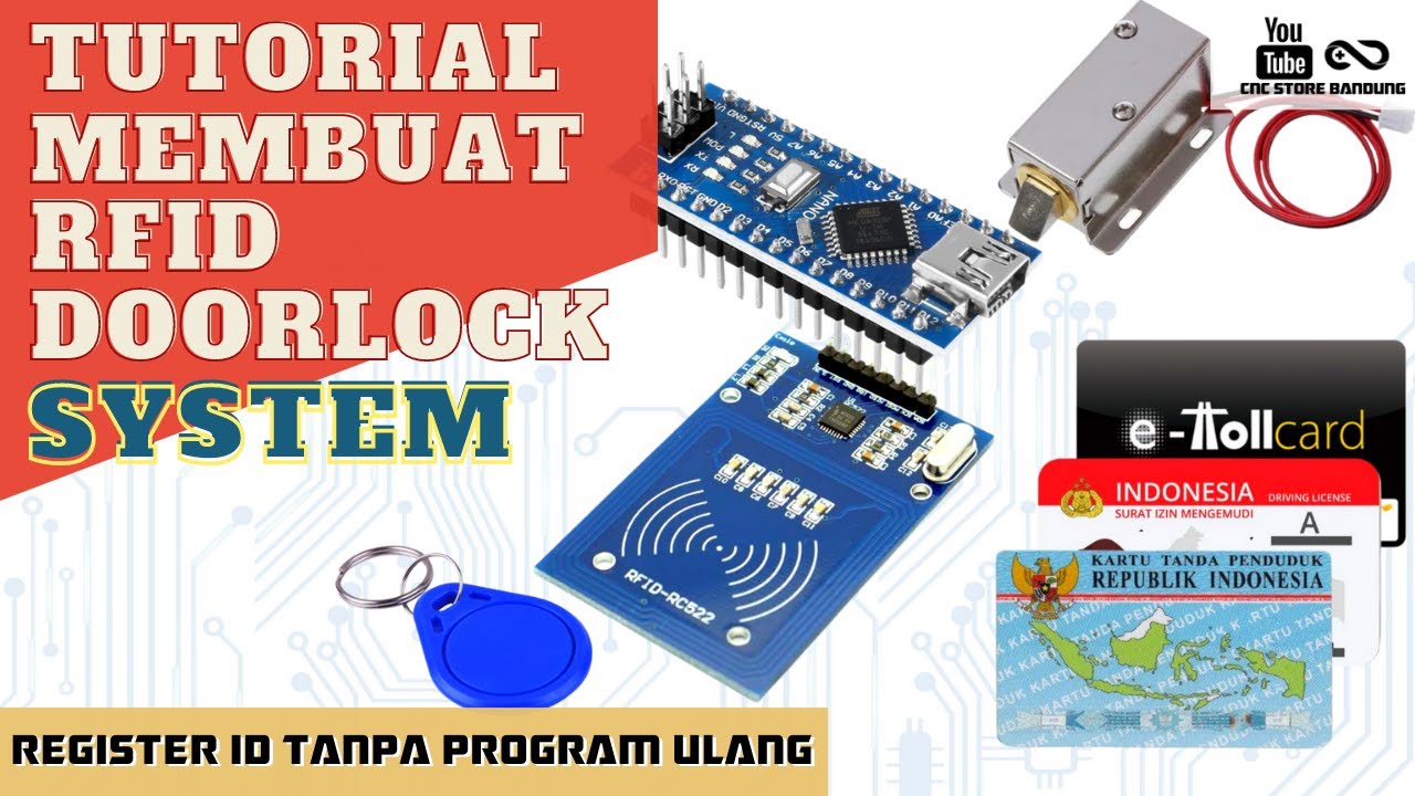 Tutorial Membuat Kunci Pintu Berbasis Arduino, RFID, Doorlock dan E-KTP