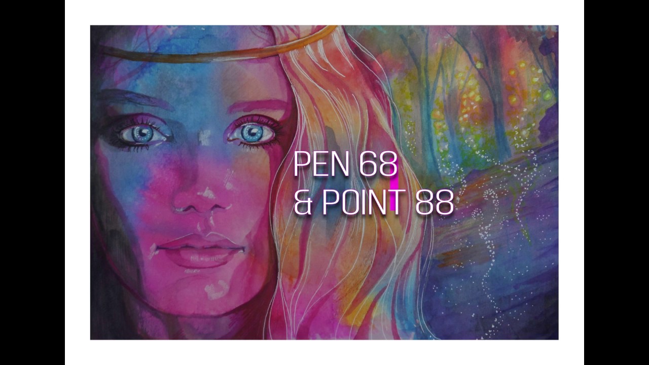Watercolour Techniques Using Stabilo 68 & 88 Pens