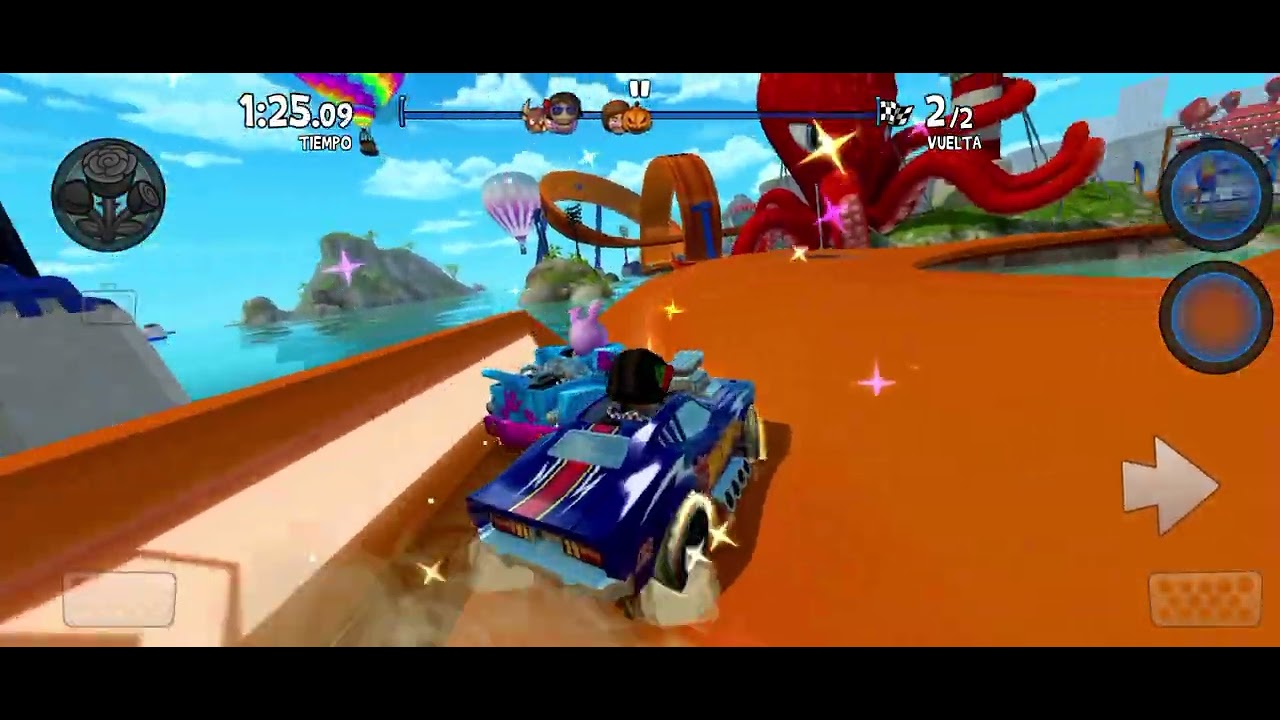 Probando el rodger dodger hotwheels beach buggy racing 2 