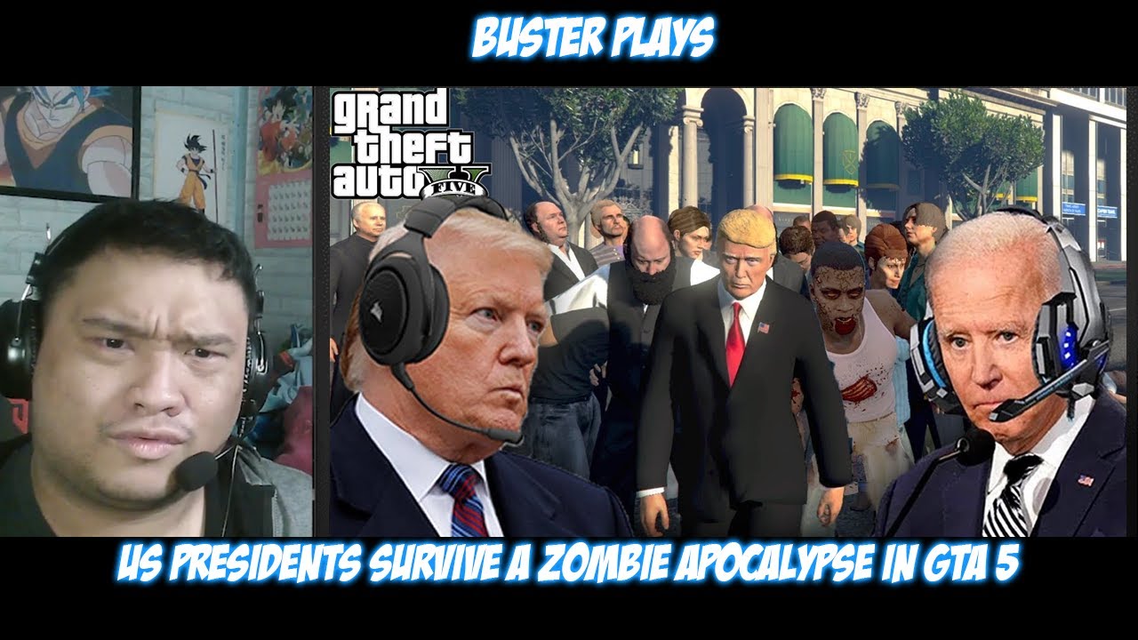 Реакция Бастера на | Президенты США переживают зомби-апокалипсис в GTA 5