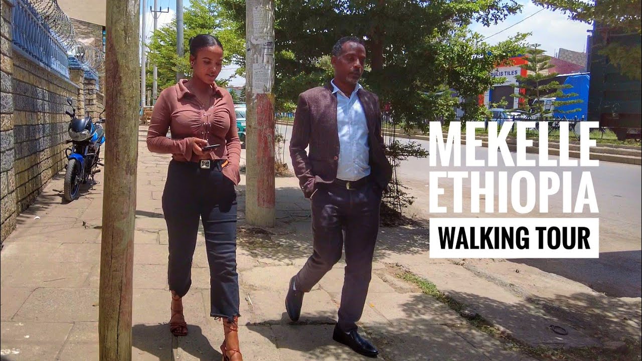 Dia a dia na cidade de Me'kele na Etiópia África