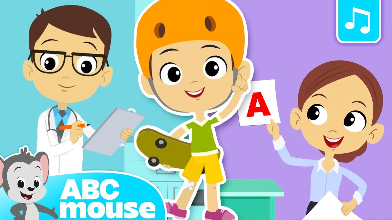 Meet Our Helpers! 👮&zwj;♂️🚒👩&zwj;⚕️👩&zwj;🏫 Fun Songs for Kids about Community Heroes | ABCmouse