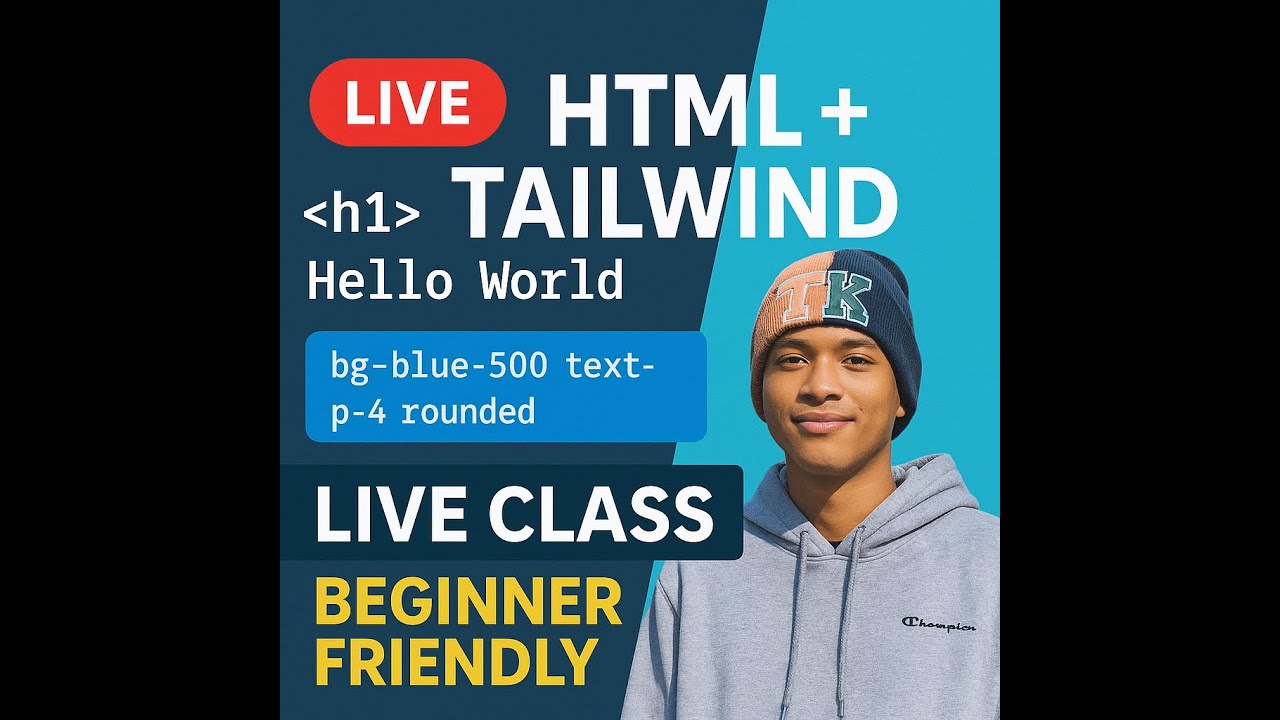 🔴 LIVE: Build Your First Website with HTML & Tailwind CSS (Beginner Friendly!)