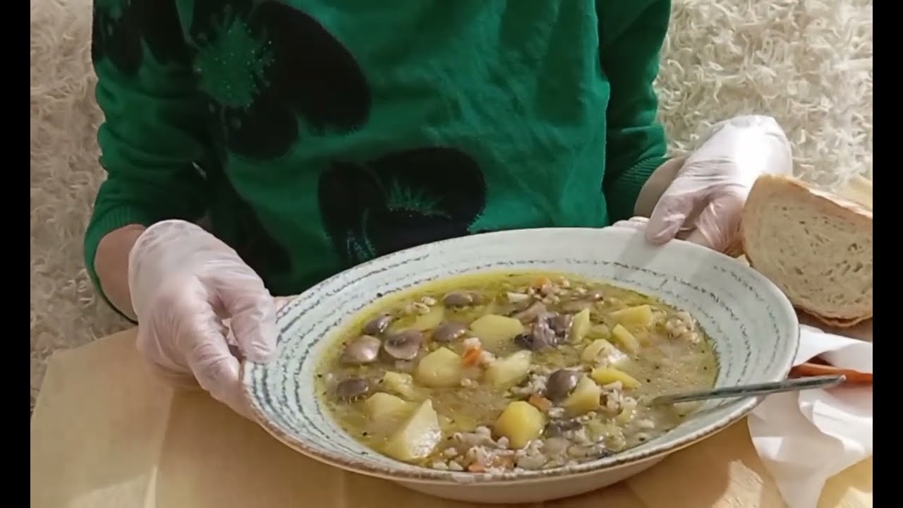 #ASMR #MUKBANG #Tasting And #Eating Mushroom Soup (No Talking)🍲