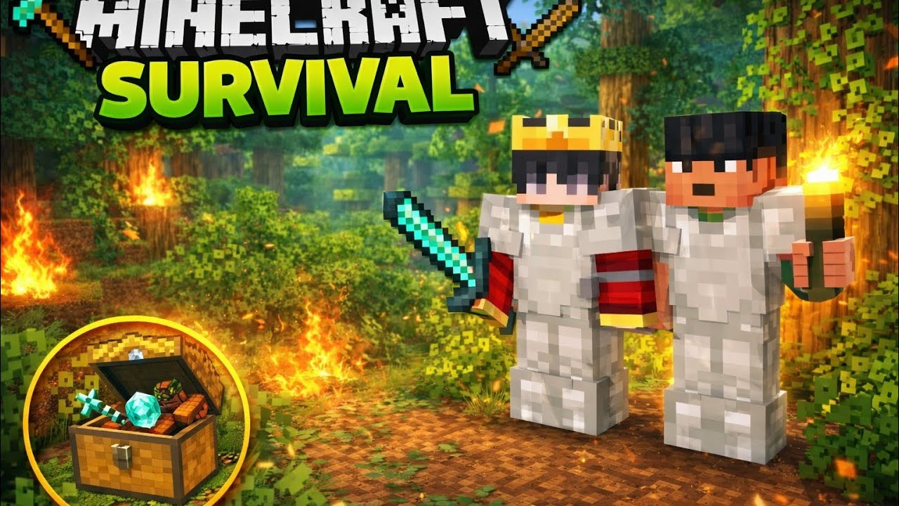 Friend Ke Saath Minecraft Survival | Masti Shuru 😎 