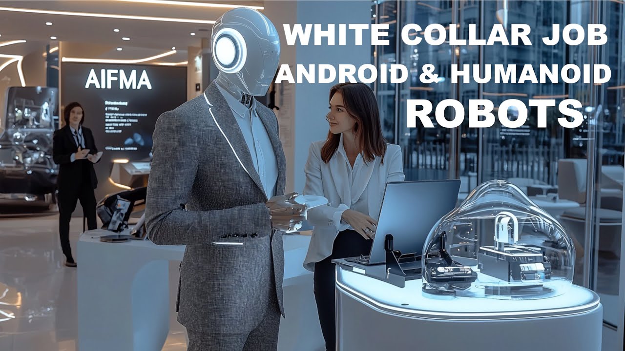 Android & Humanoid Robots in the Workplace - AIFMA Fashion Mega City Metropolis