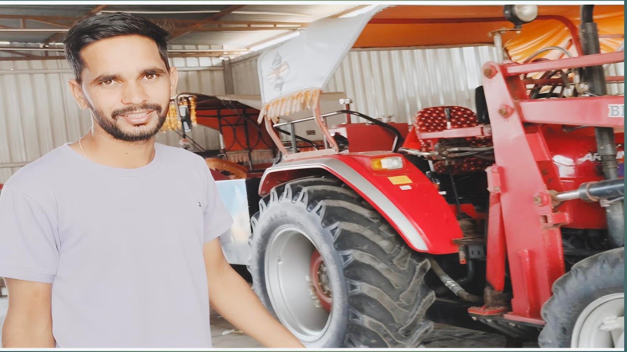Mahindra Novo 605 DI 4WD tractor oil change, 4WD Soft cover replacement ! @santoshkachave.777 