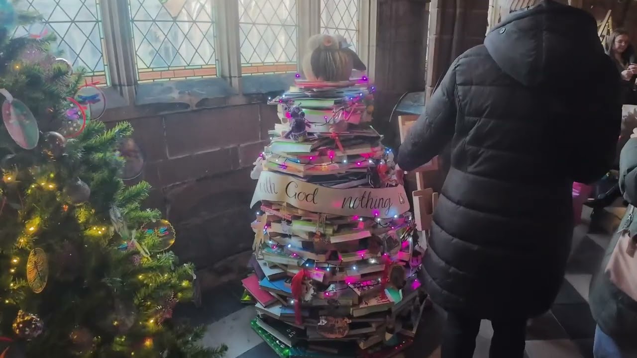 Worcester Cathedral in the United Kingdom Christmas time 2025 