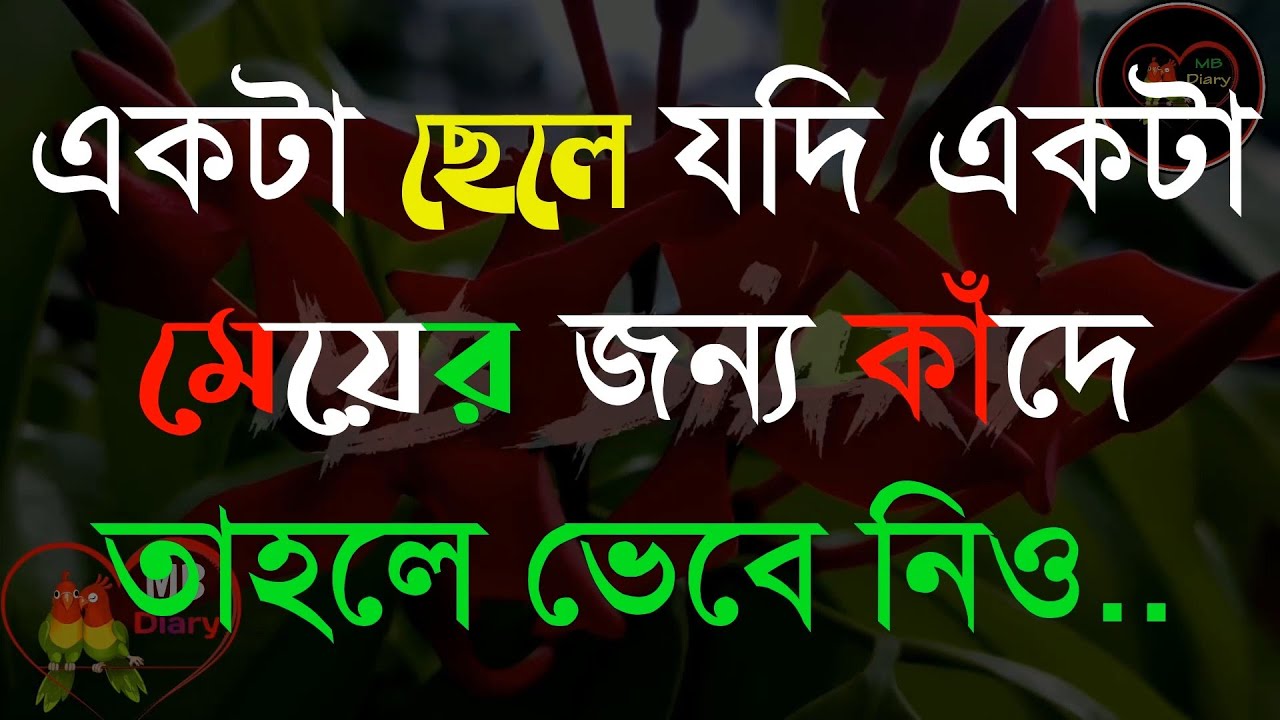 একটা ছেলে যদি একটা-Life Changing Motivational Quotes in Bengali | Monishider Bani Kotha By MB Diary