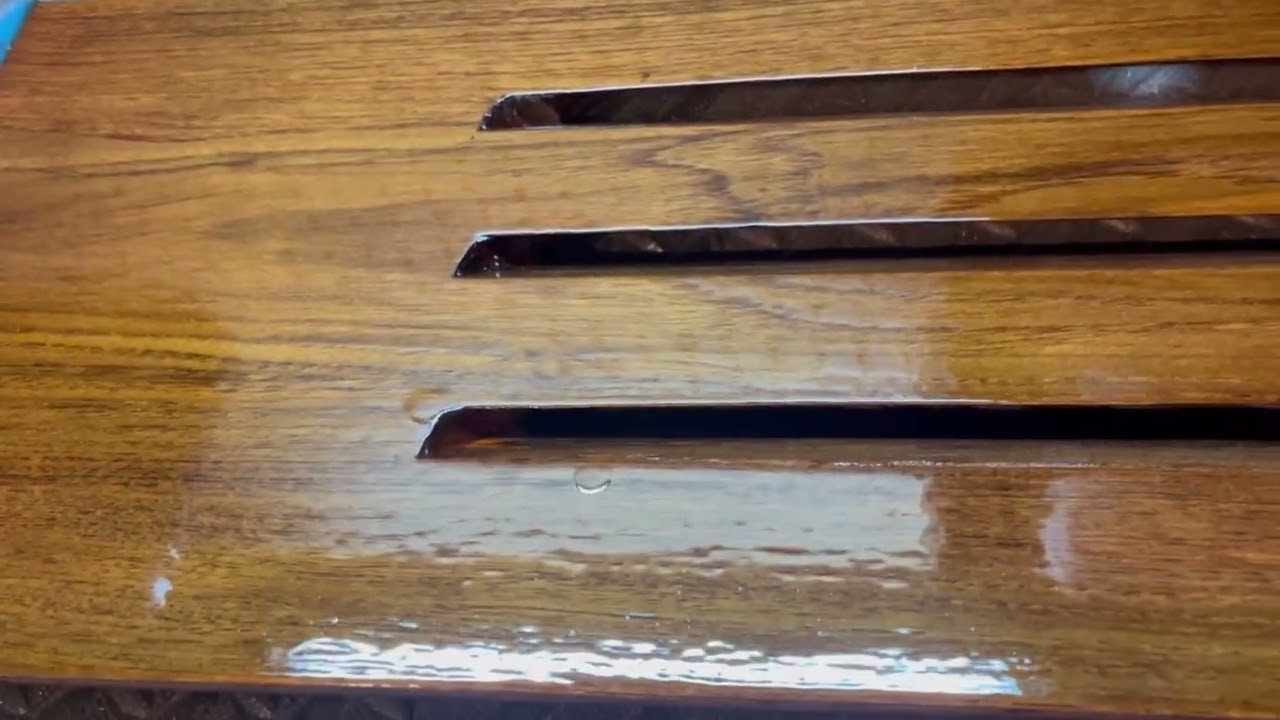 October 12th, 2025 Hinckley sailboat companionway boards varnish