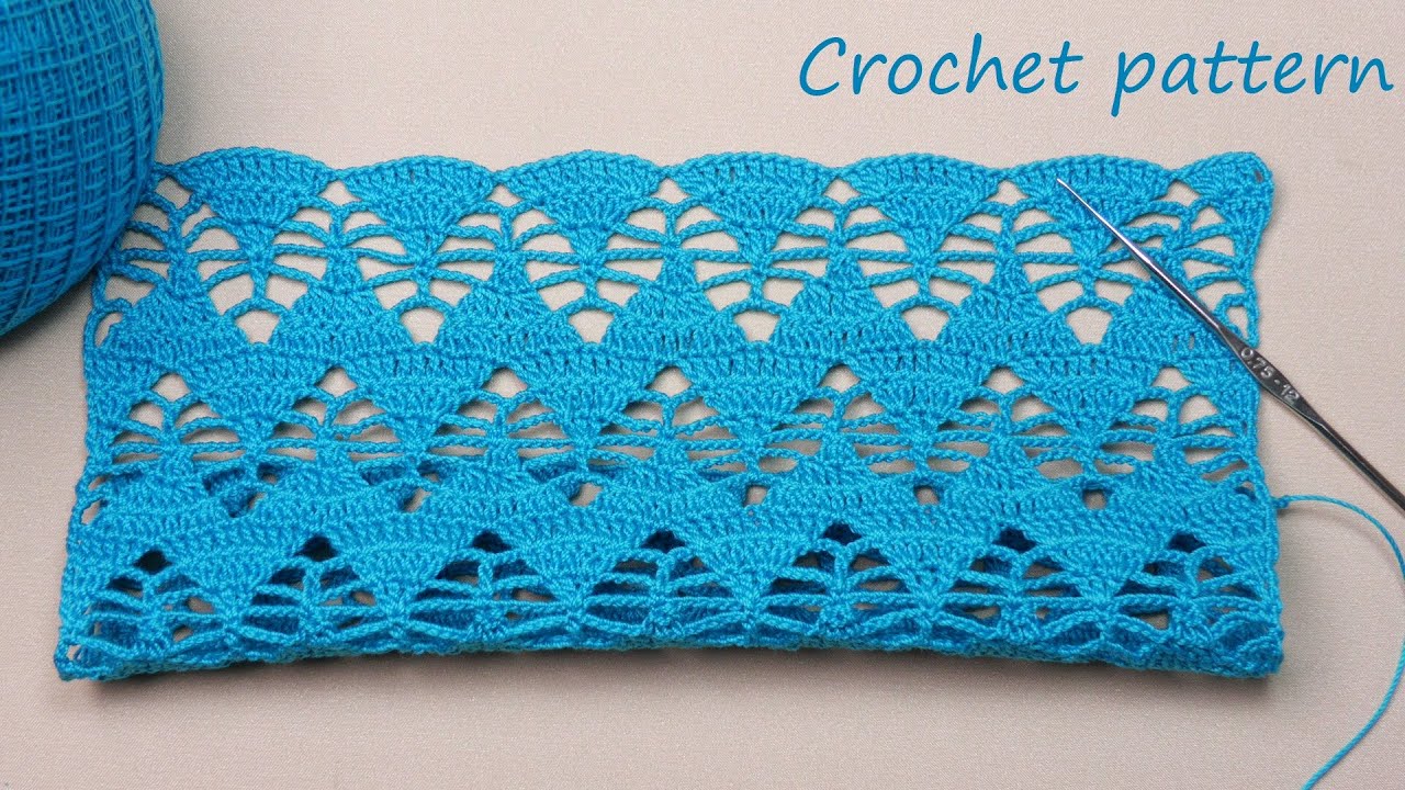 УЗОР КРЮЧКОМ очень простой и красивый! Легкое ВЯЗАНИЕ  КРЮЧКОМ  EASY Crochet pattern for beginners