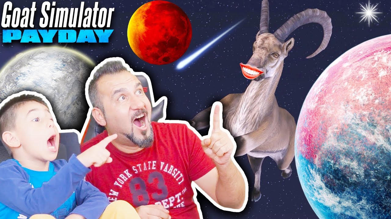 UZAYLI KEÇİ AY'DA BİSİKLETLE GEZİYOR! | GOAT SIMULATOR PAYDAY OYNUYORUZ!