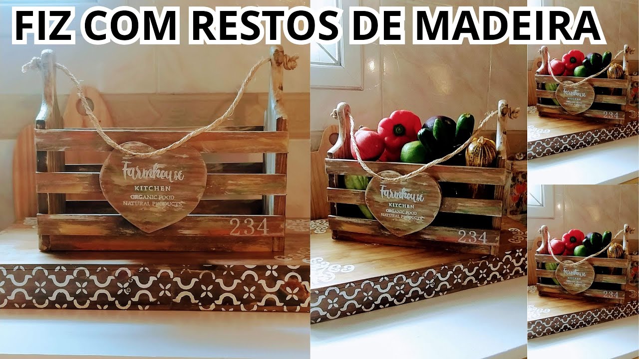 Diy | fiz este porta legumes rústico Farmhouse