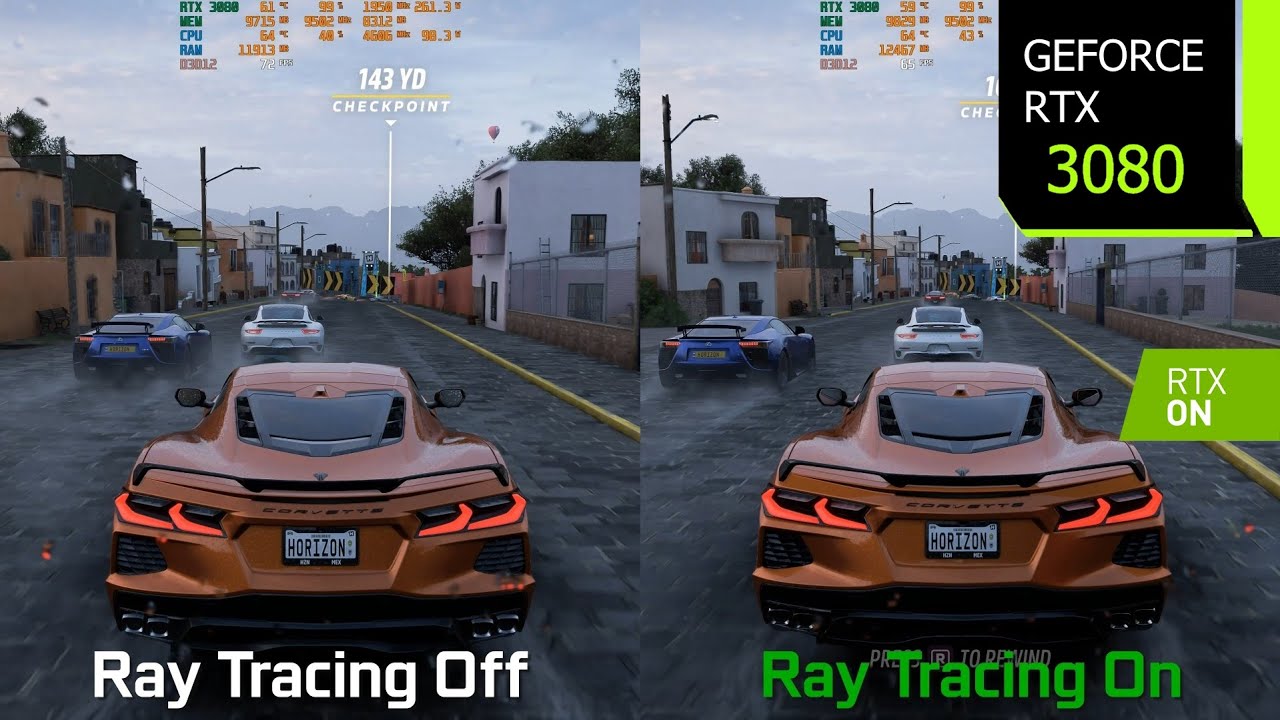 Forza Horizon 5 Ray Tracing On vs Off - Graphics/Performance Comparison | RTX 3080 4K DLSS 2.4