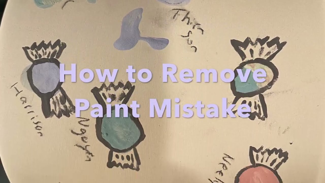 How to Remove Paint Mistake - Pottery