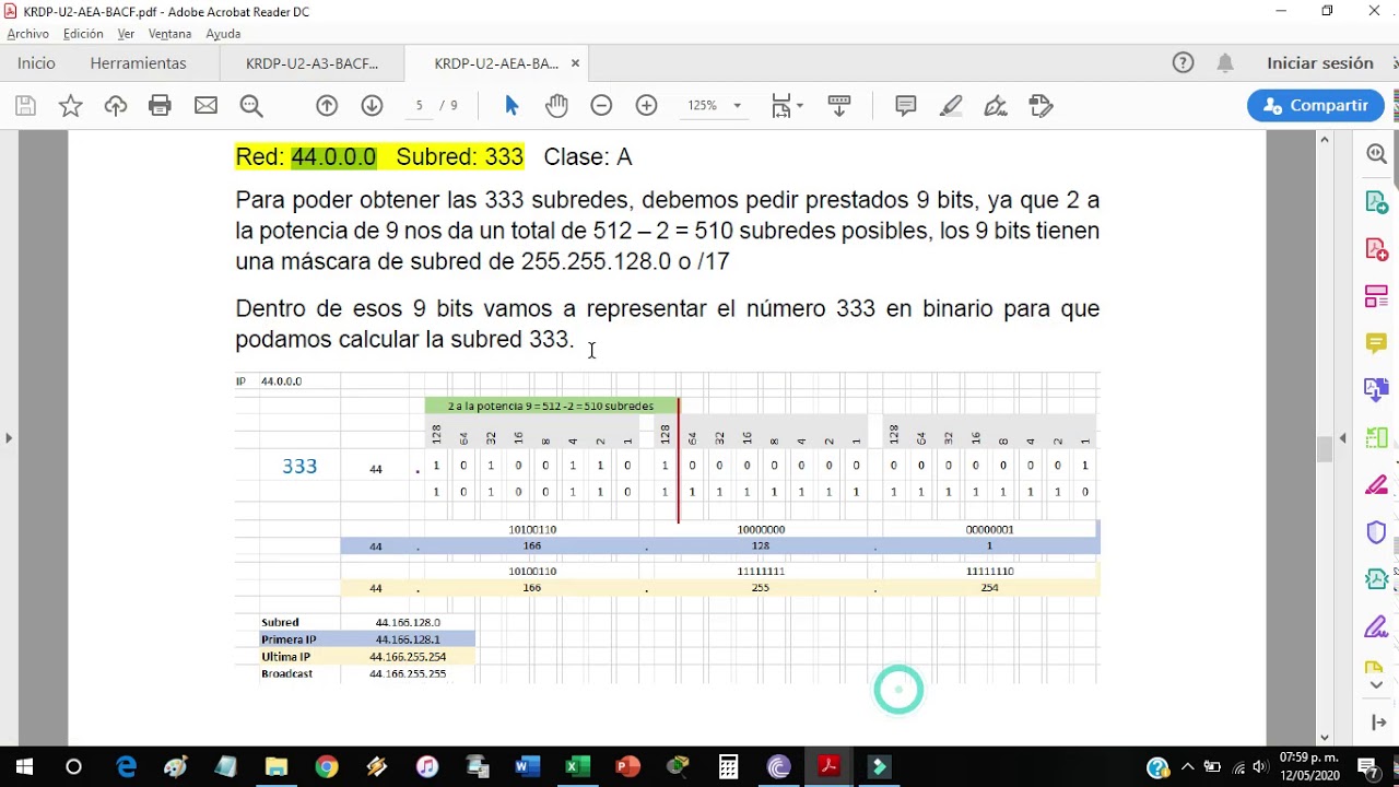 Obtener una subred especifica de una IP y un host especifico de esa subred.