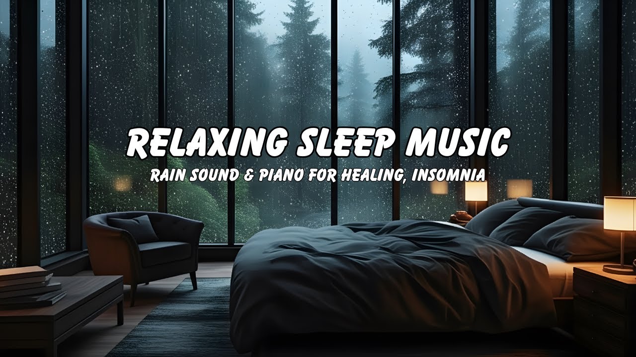 Soothing Rainfall with Soft Piano & Violin | Healing Sleep, Relaxation & Meditation Sounds