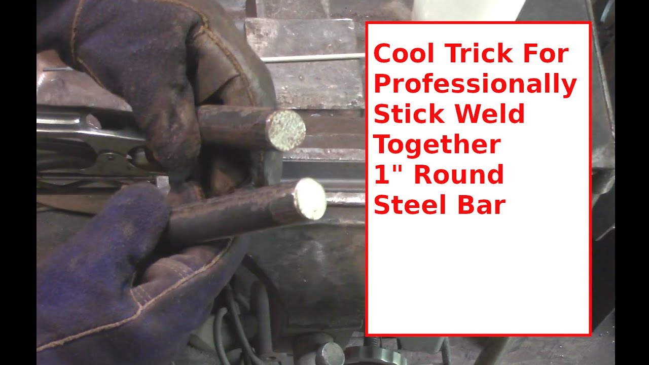 Great Trick To Professionally Weld Heavy Round Bar #weld #welding #stick #bar #steel #rod