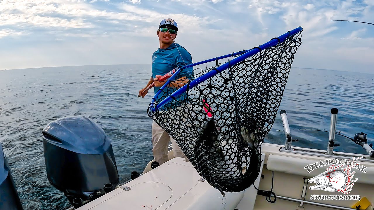 4K Cheboygan Michigan King Salmon + Lake Trout!!!