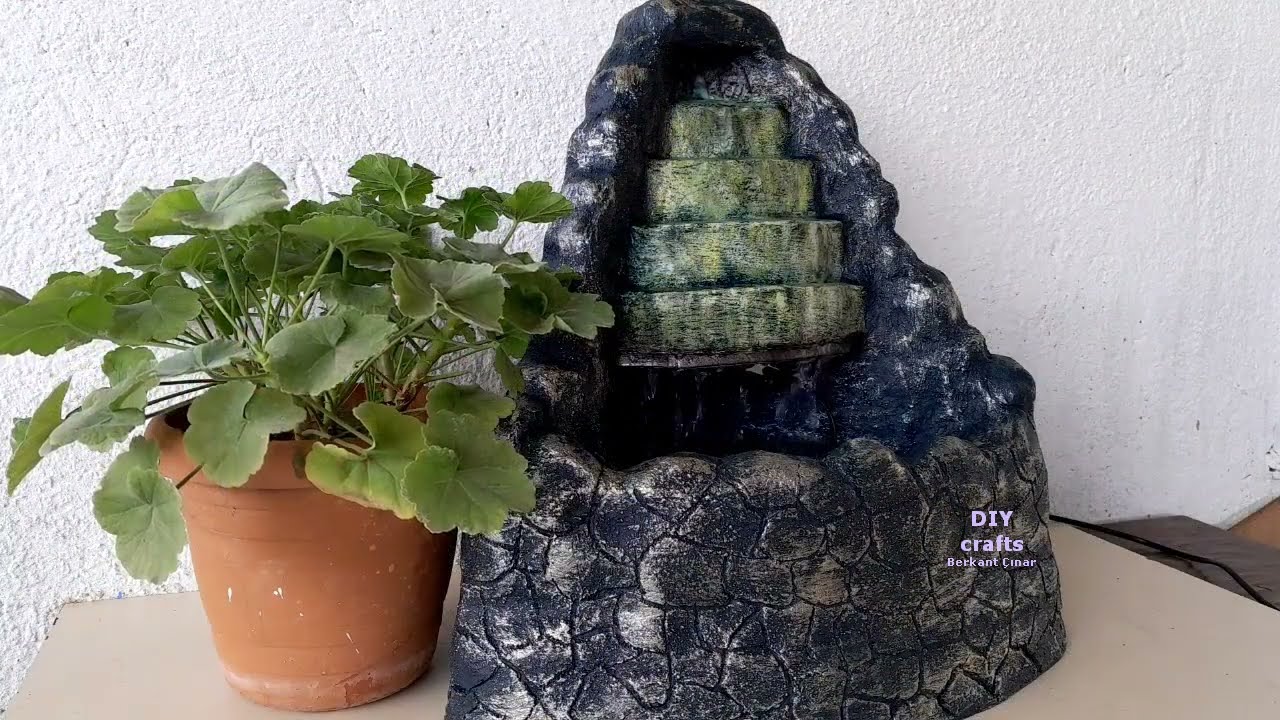 Diy, Yapay Şelale Yapımı. Artificial Waterfall Construction. #diycrafts #waterfall #viral